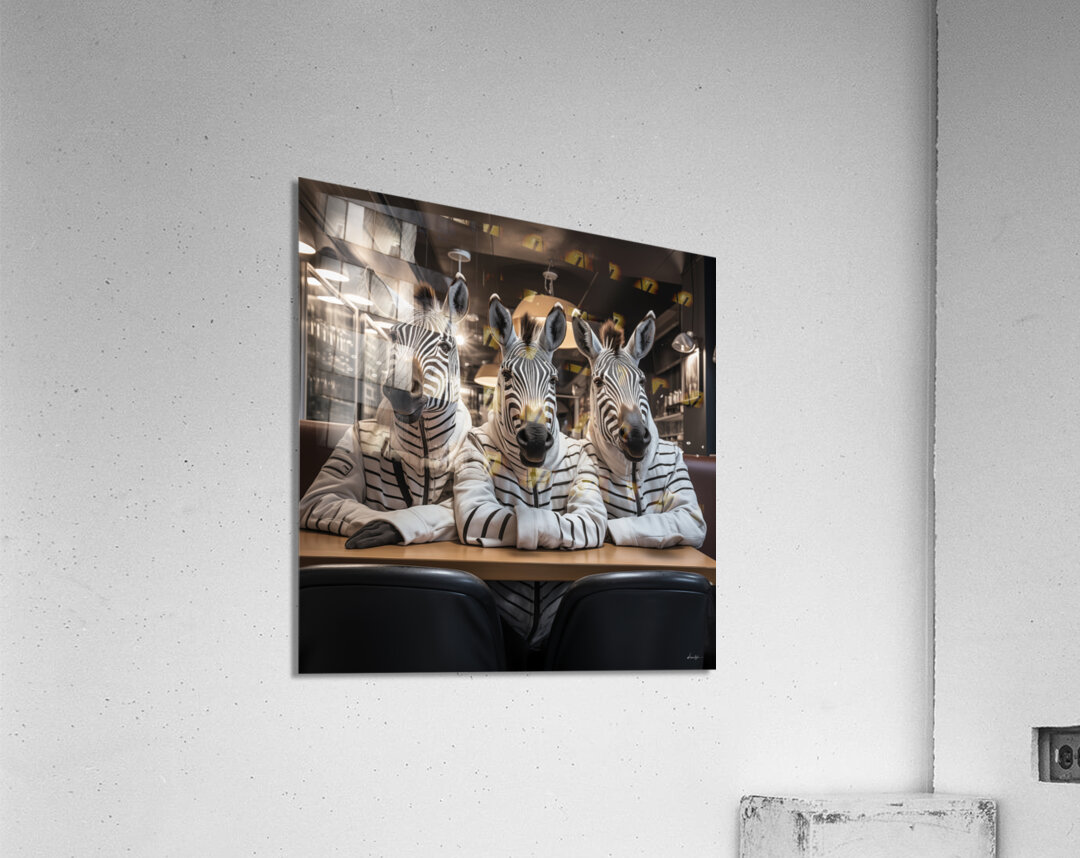 DM-Zebra at Coffee shop 002 Acrylic Print