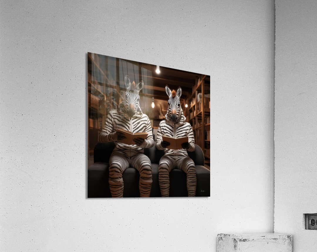 DM-Zebras at library Acrylic Print