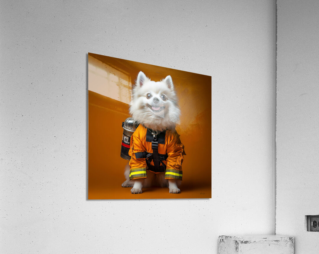 DM-Fire Fighter Dog Acrylic Print