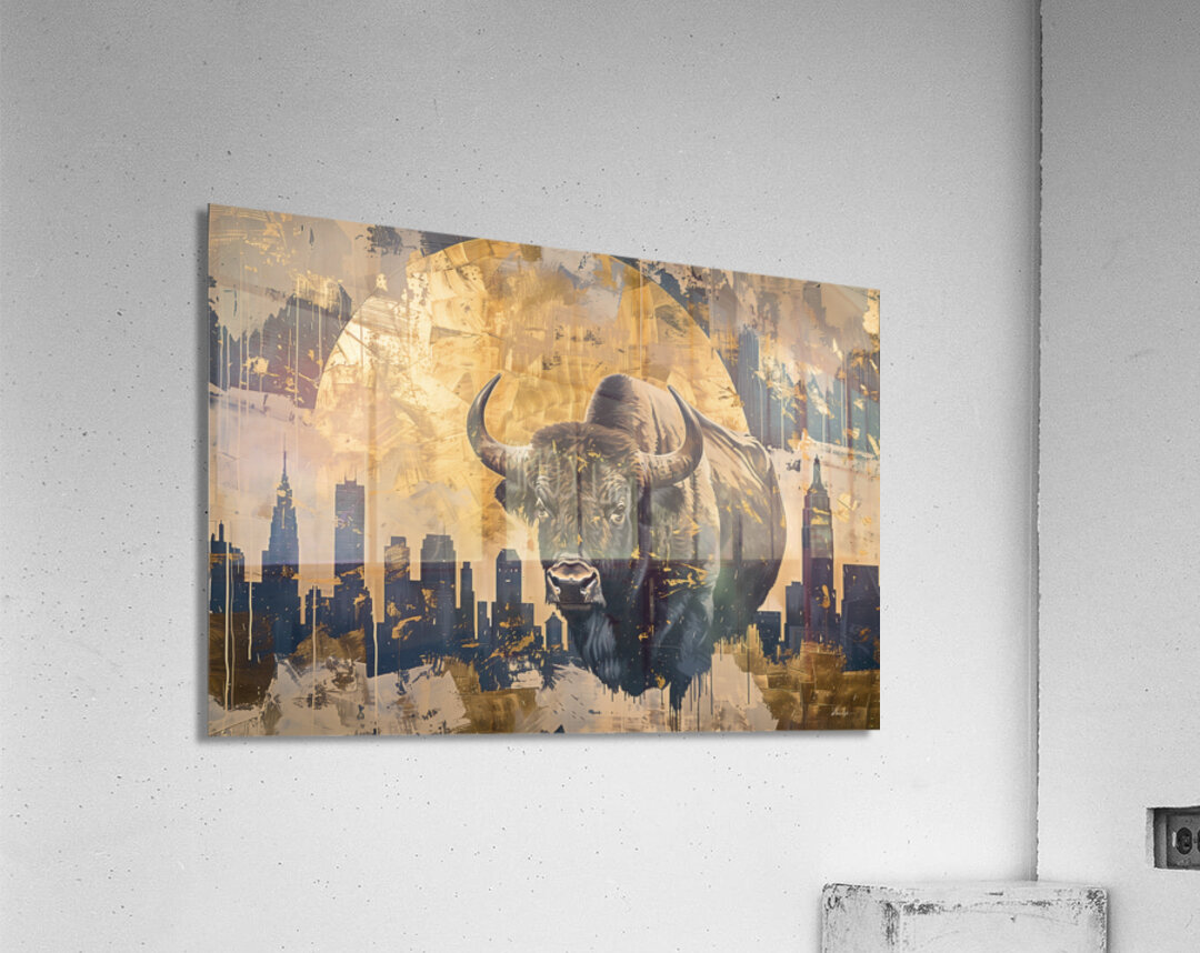 DM-Buffalo in the city 002 Acrylic Print