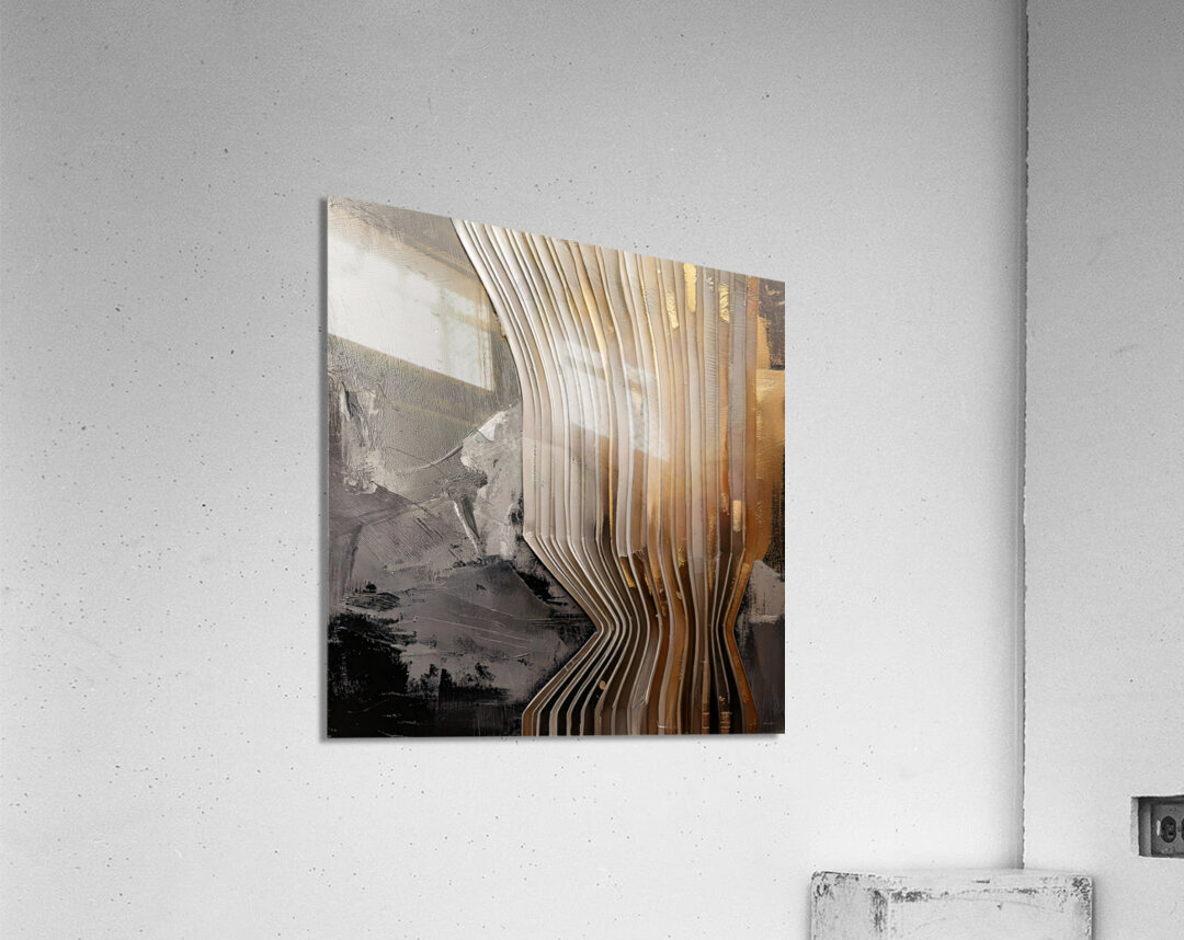 DM  Golden wave001 Acrylic Print