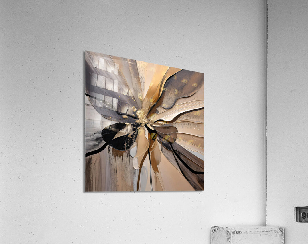 DM  Golden Floral 007 Acrylic Print