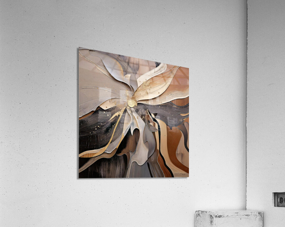 DM  Golden Floral 012 Acrylic Print