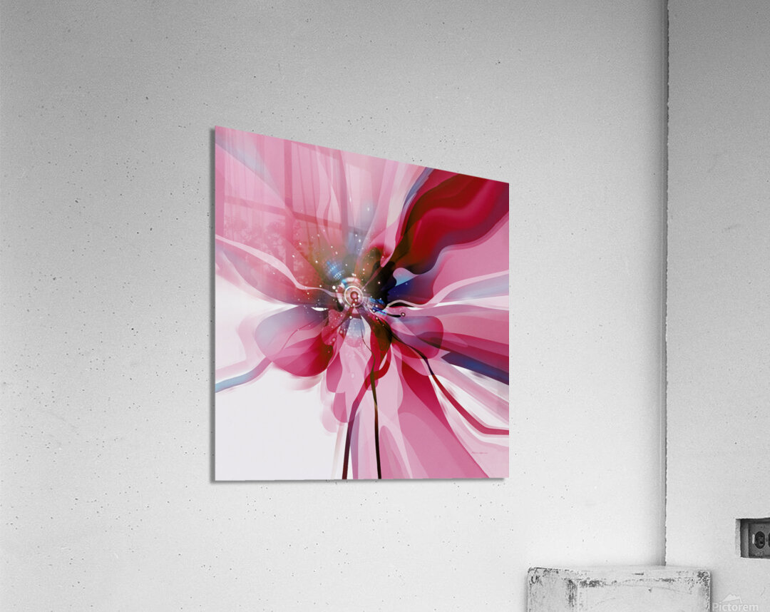 DM-Modern floral- Red 001 Acrylic Print