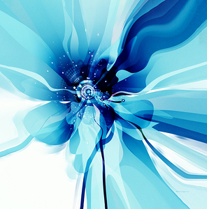 DM-Modern floral- Blue 001