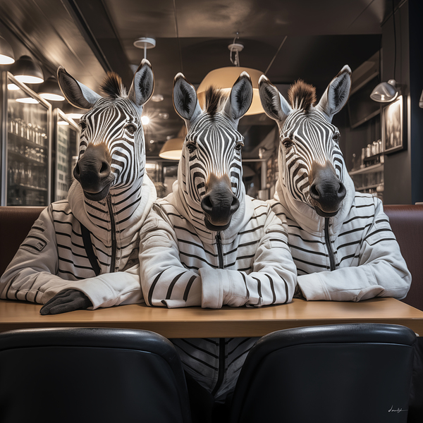 DM-Zebra at Coffee shop 002 Print