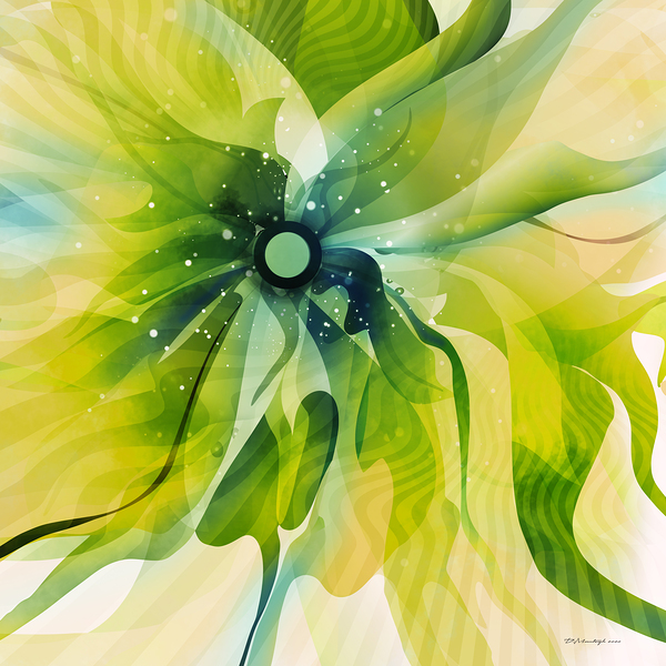 DM-Green Modern Floral-2 Print