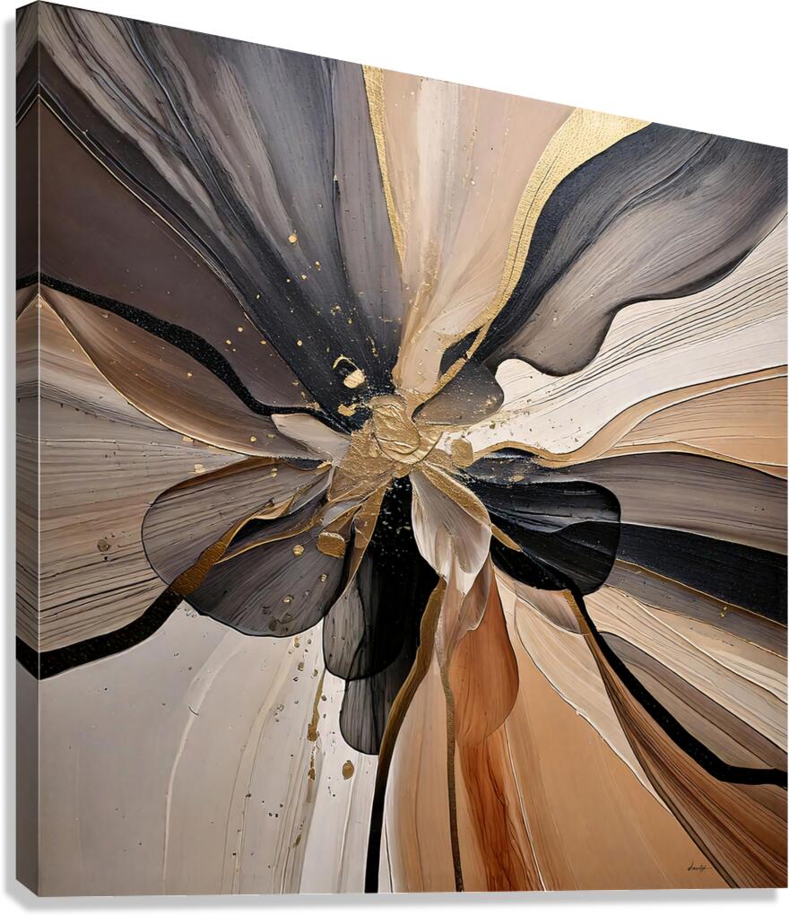 DM  Golden Floral 004 Canvas Print