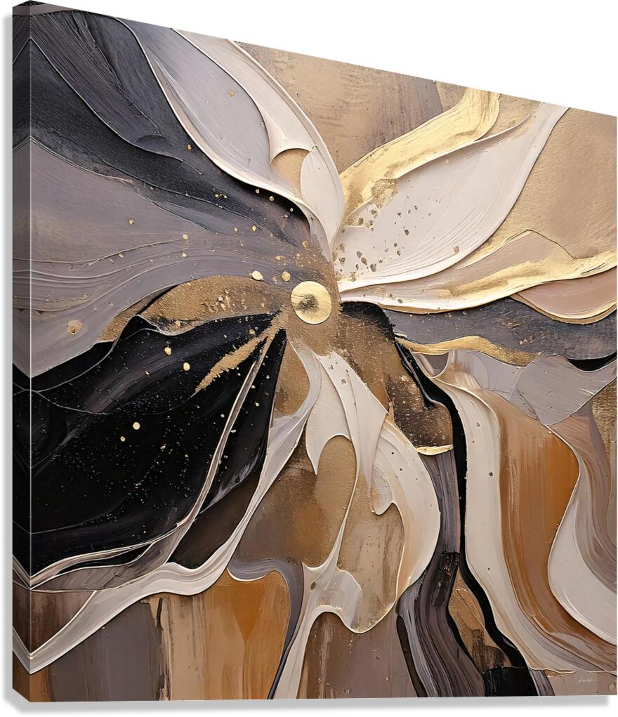 DM  Golden Floral 009 Canvas Print