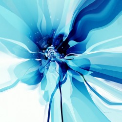 DM-Modern floral- Blue 001