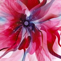 DM-Modern floral- Red 002