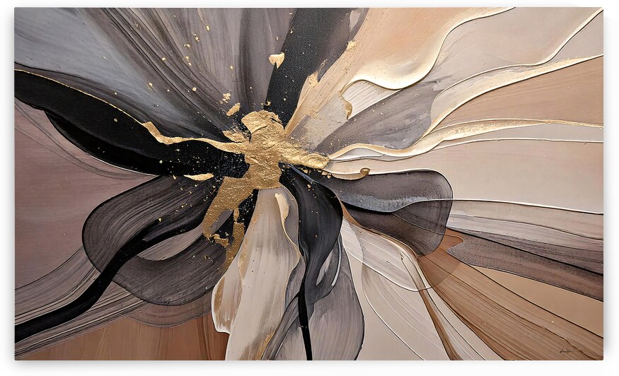 DM  Golden Floral 001 by Mantegh Studio