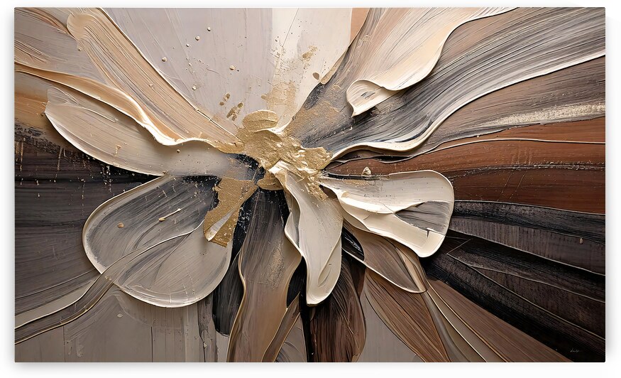 DM  Golden Floral 002 by Mantegh Studio