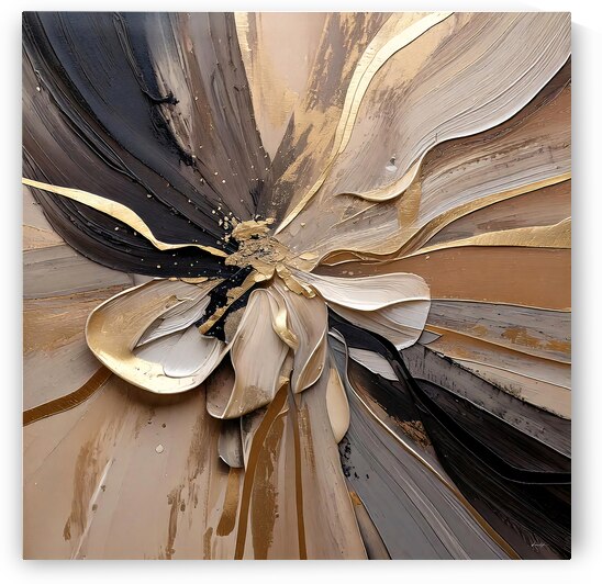 DM  Golden Floral 008 by Mantegh Studio