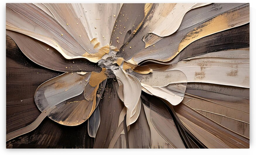 DM  Golden Floral 003 by Mantegh Studio