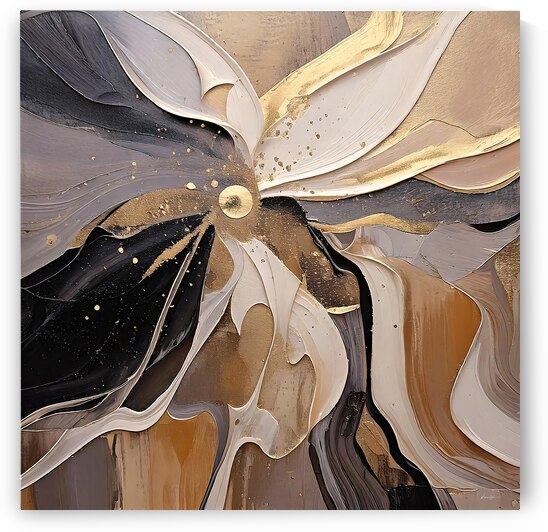 DM  Golden Floral 009 by Mantegh Studio