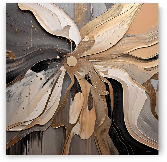 DM  Golden Floral 011 by Mantegh Studio