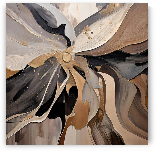 DM  Golden Floral 010 by Mantegh Studio