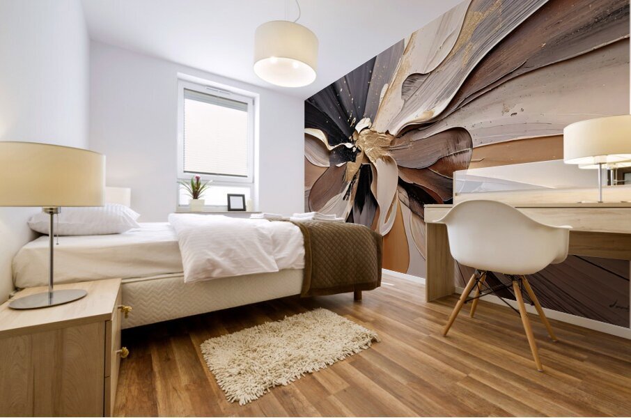 DM  Golden Floral 005 Mural print