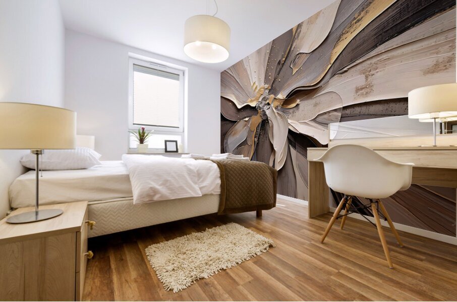 DM  Golden Floral 003 Mural print