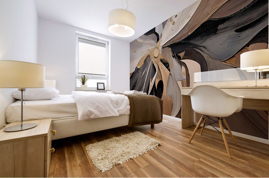 DM  Golden Floral 010 Mural print