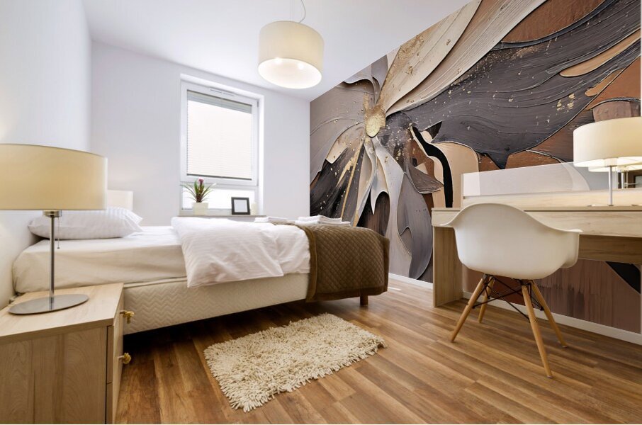 DM  Golden Floral 012 Mural print