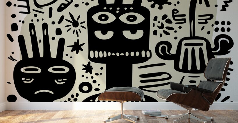 DM-Doodle 002 Wall Murals
