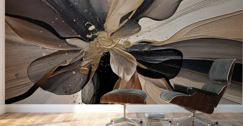 DM  Golden Floral 004 Wall Murals