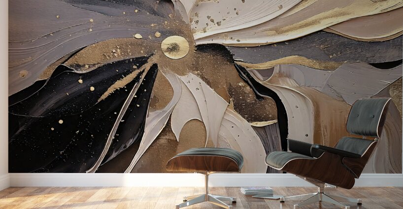 DM  Golden Floral 009 Wall Murals