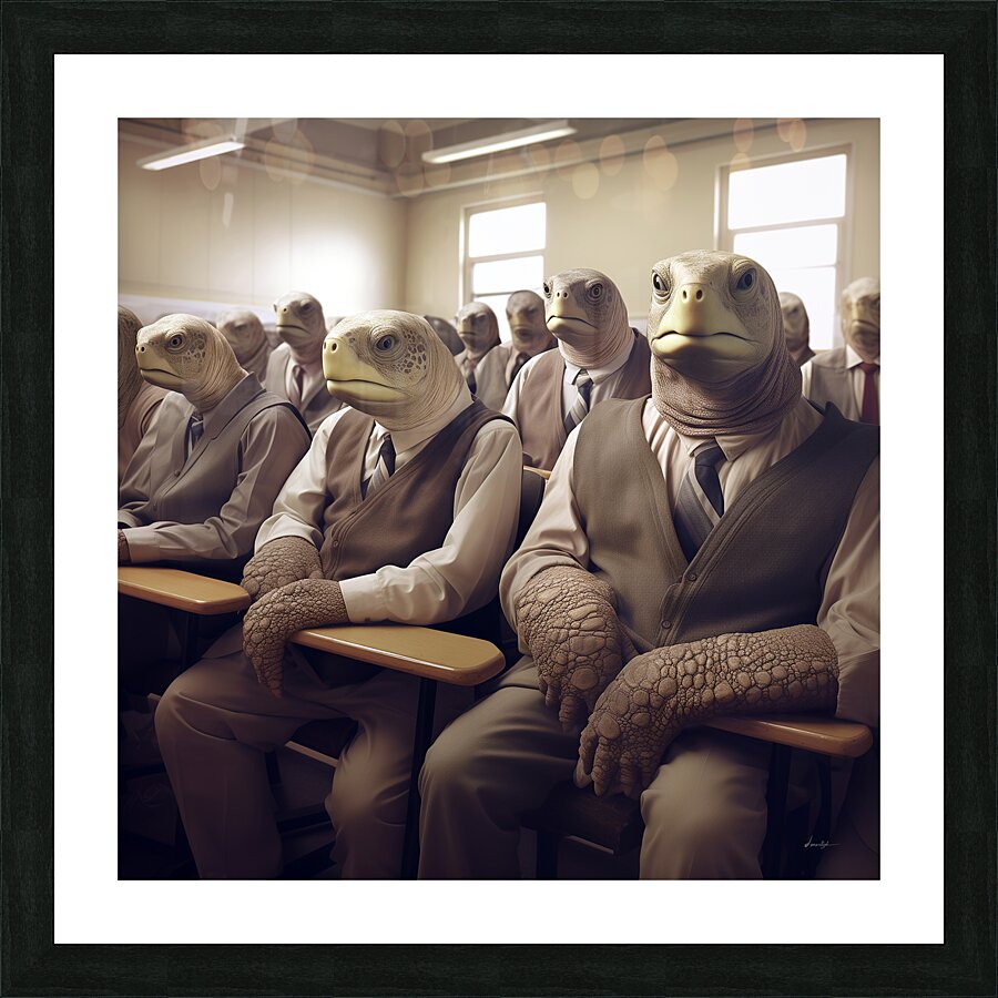 DM- Turtles in the Class 002 Picture Frame print