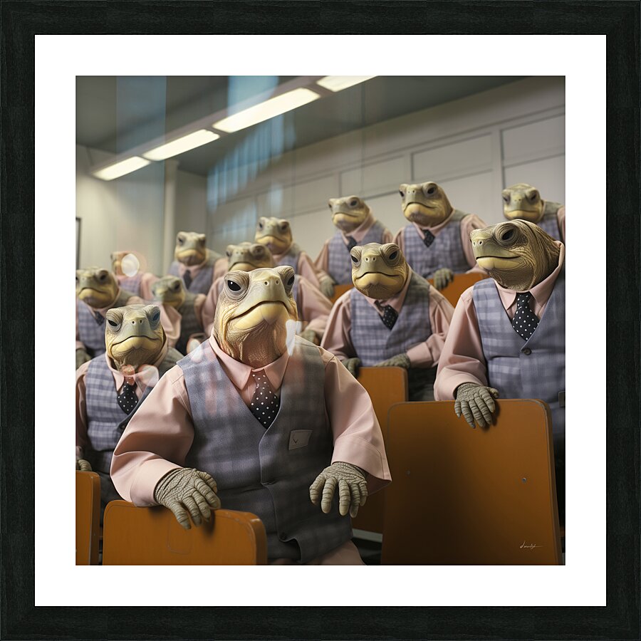 DM- Turtles in the Class 001 Picture Frame print