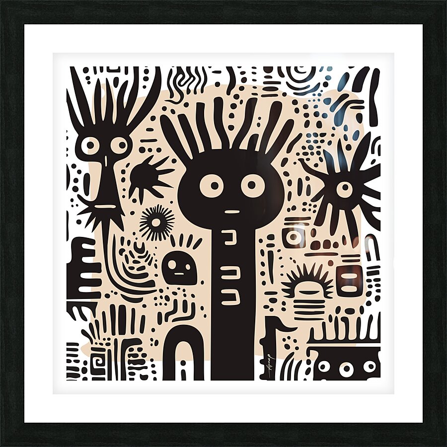 DM Doodle 004 Picture Frame print