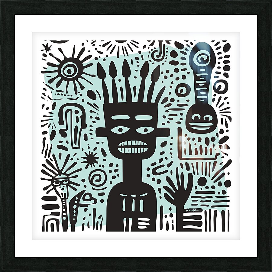 DM -Doodle 005 Picture Frame print