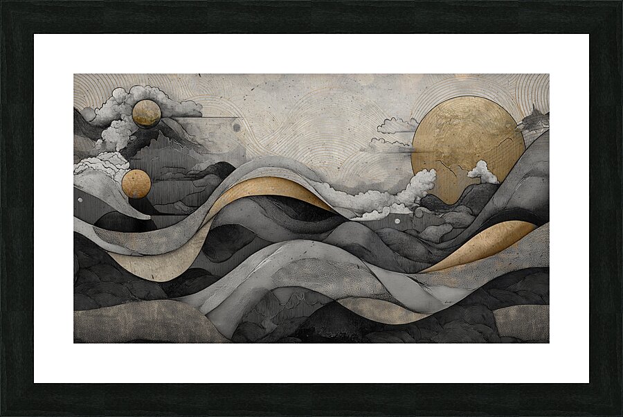 DM-Waves Picture Frame print