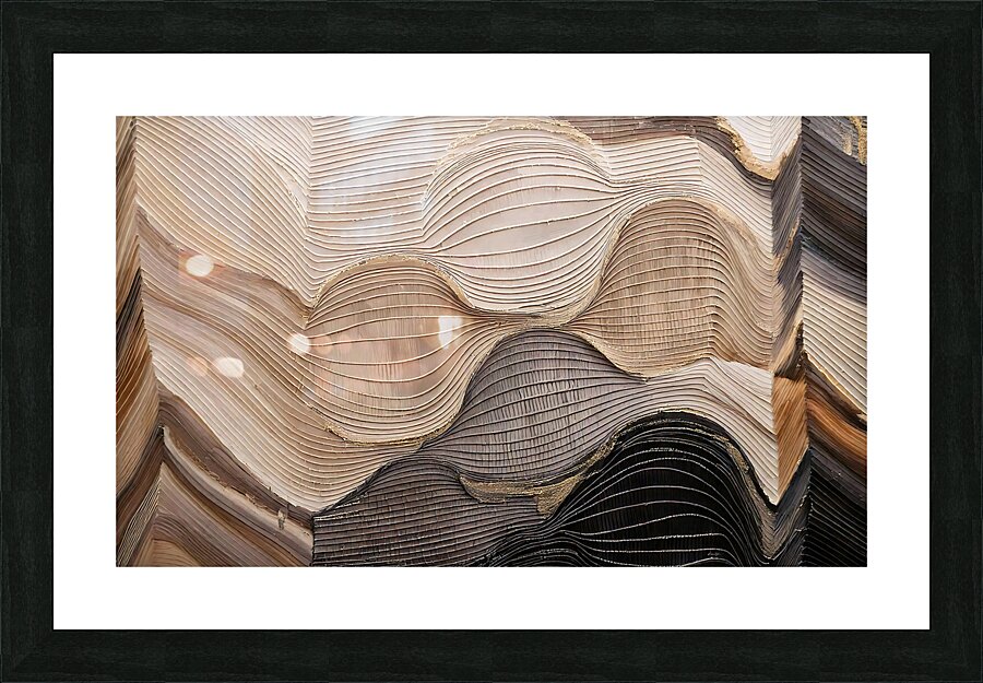 DM  Golden wave003 Picture Frame print