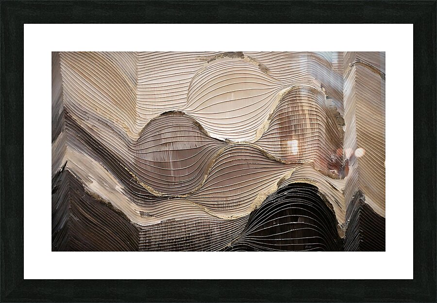 DM  Golden wave004 Picture Frame print