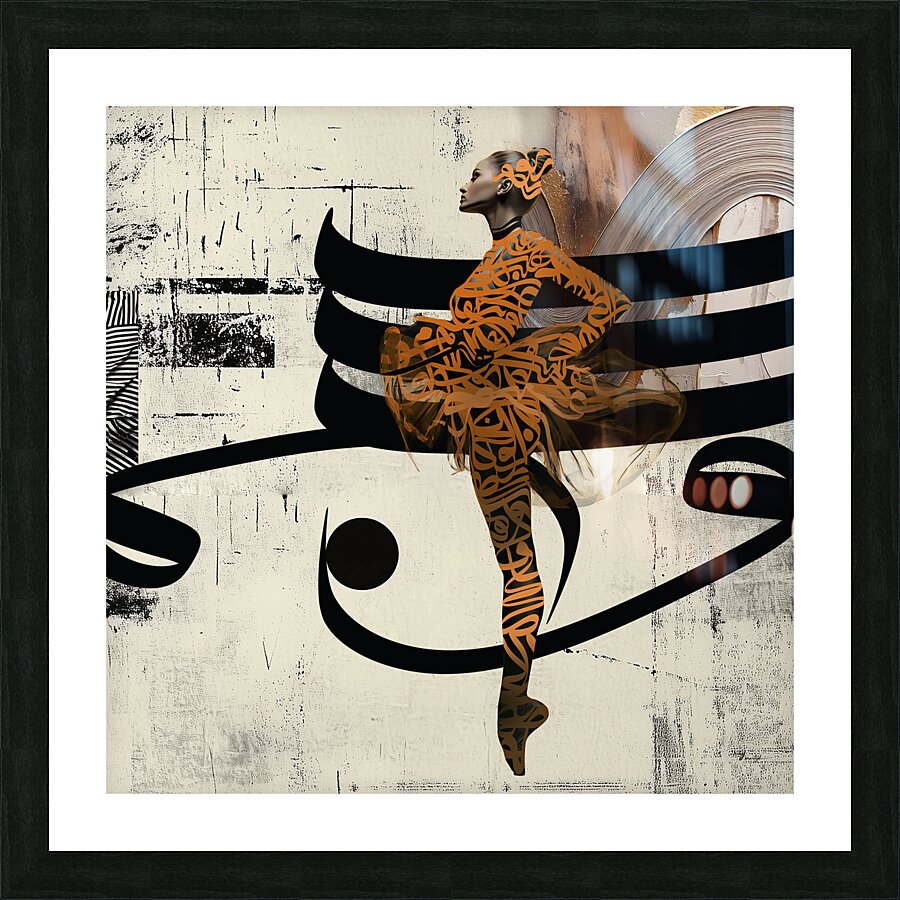 DM-Dance of words 001 Picture Frame print