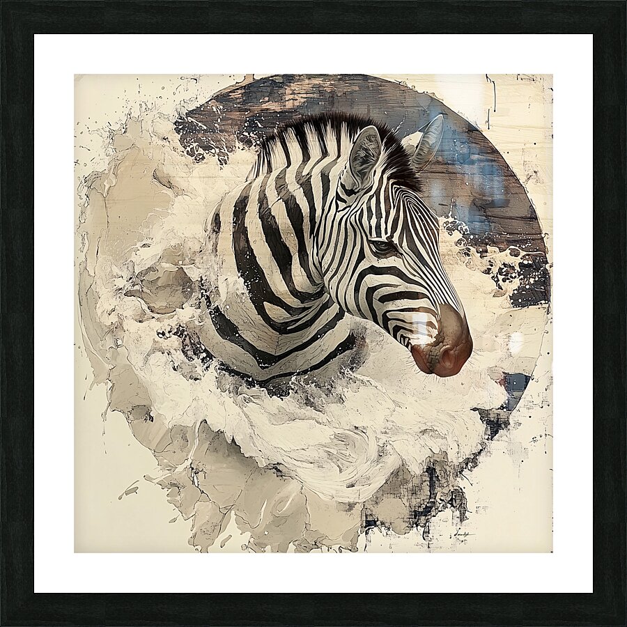 DM-Zebra001 Picture Frame print