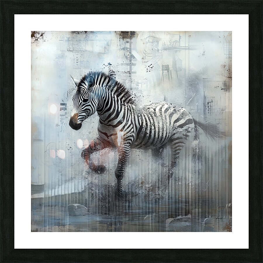 DM -Zebra002 Picture Frame print