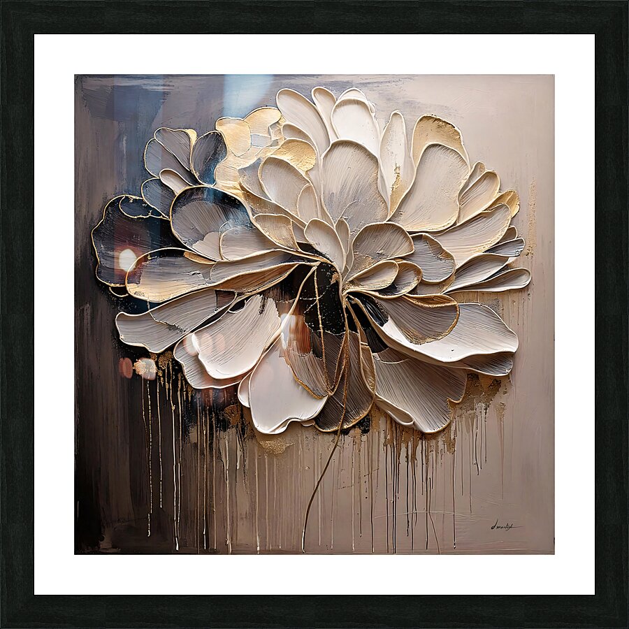 DM-Golden Flower 013 Picture Frame print