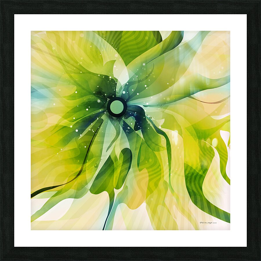 DM-Green Modern Floral-2 Picture Frame print
