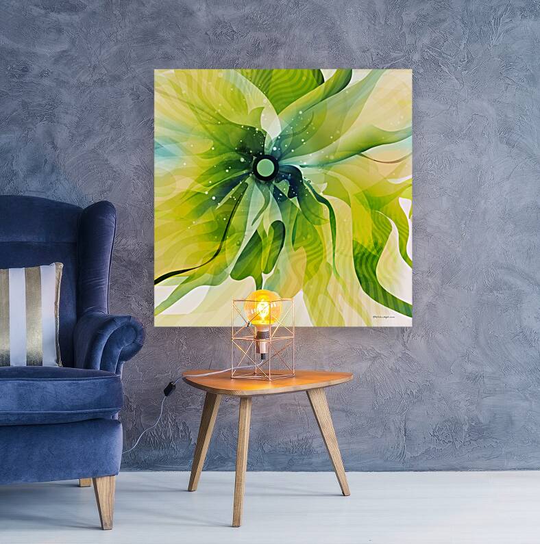 DM-Green Modern Floral-2 Reproduction