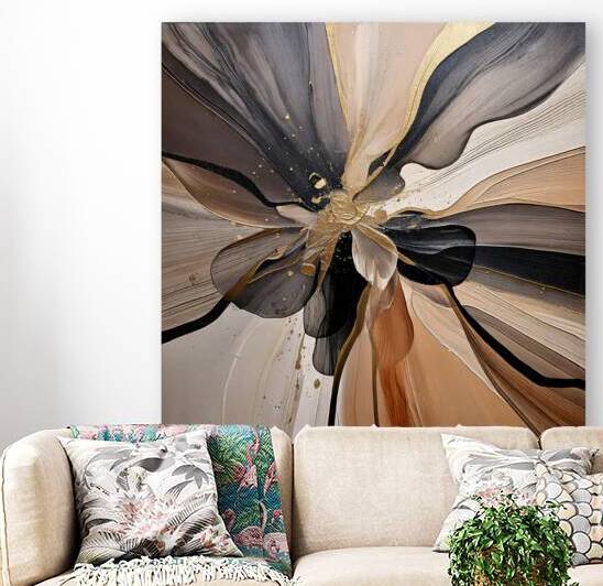 DM  Golden Floral 004 by Mantegh Studio