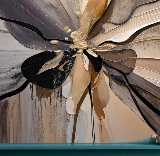 DM  Golden Floral 007 by Mantegh Studio