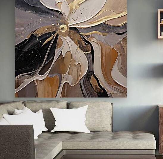 DM  Golden Floral 009 by Mantegh Studio