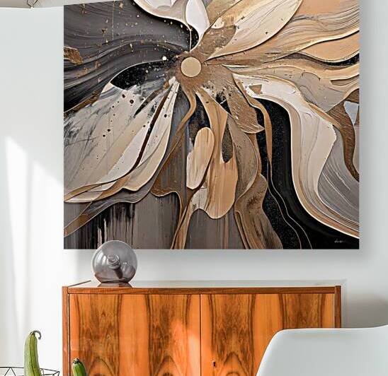 DM  Golden Floral 011 by Mantegh Studio