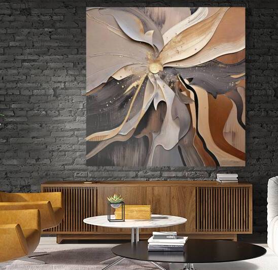 DM  Golden Floral 012 by Mantegh Studio