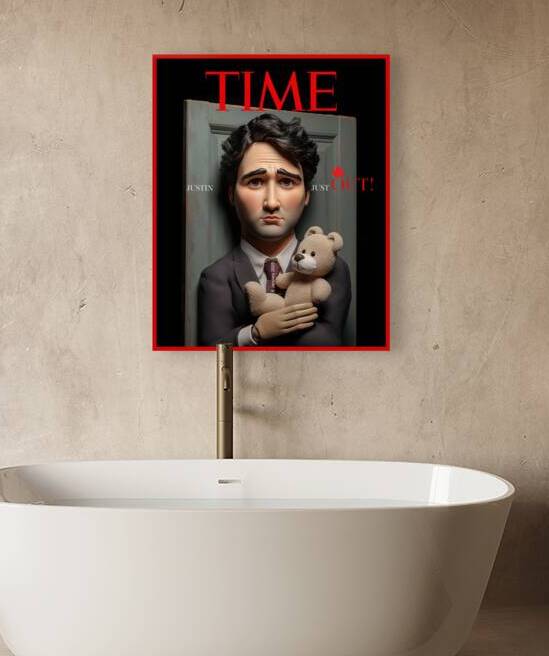 DM- Justin Trudeau  Justin Just out  by Mantegh Studio