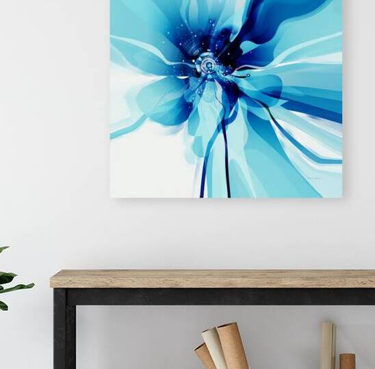 DM-Modern floral- Blue 001 by Mantegh Studio