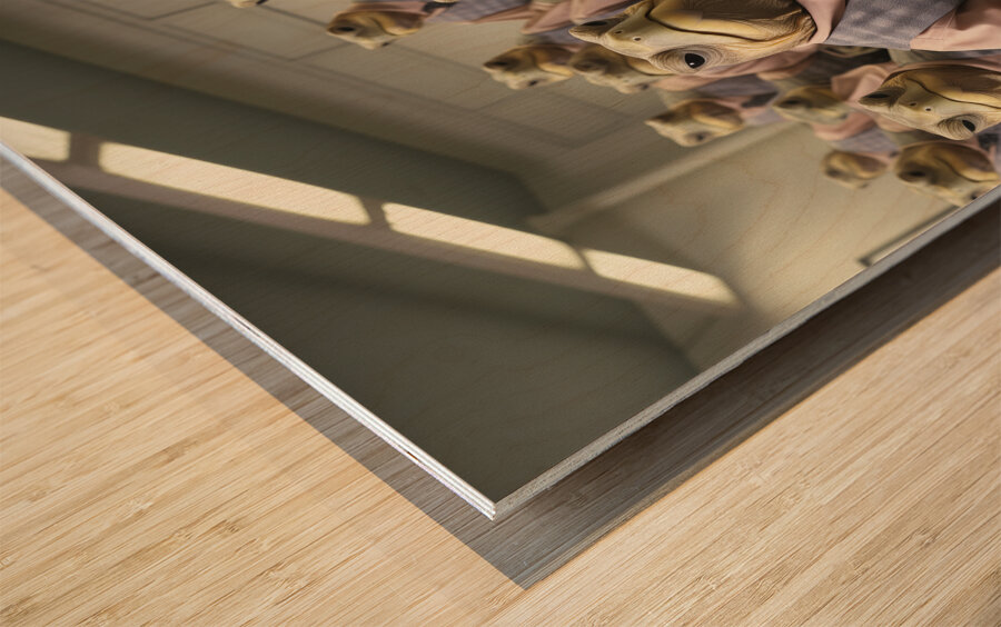 DM- Turtles in the Class 001 Wood print